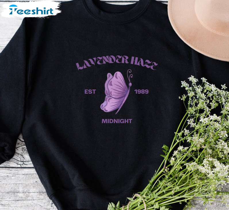 Lavender Haze Sweatshirt, Midnight Long Sleeve Unisex T-shirt