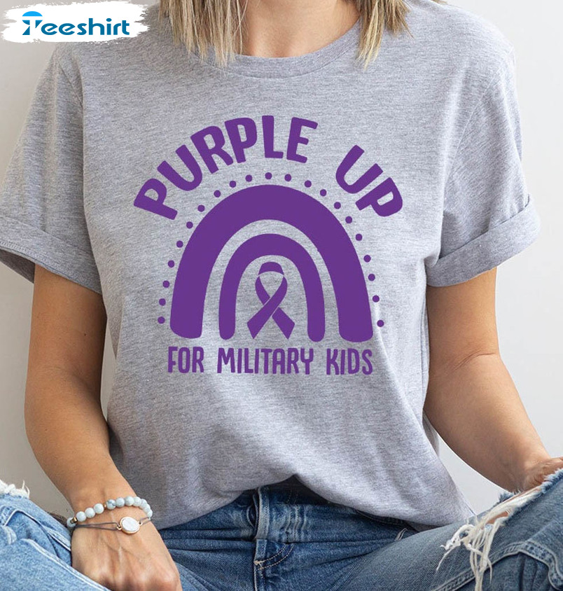 Military Kids Funny Shirt, Month Of The Military Child Unisex Hoodie Sweatshirt