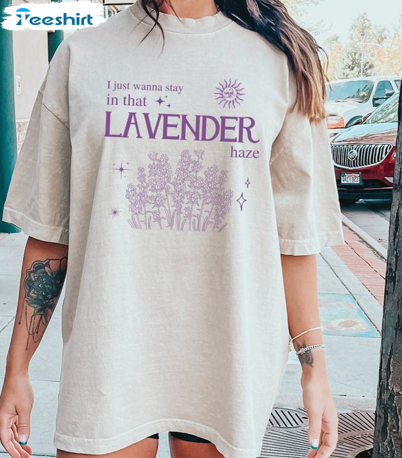 Midnights Album Shirt, Lavender Haze Long Sleeve Unisex Hoodie