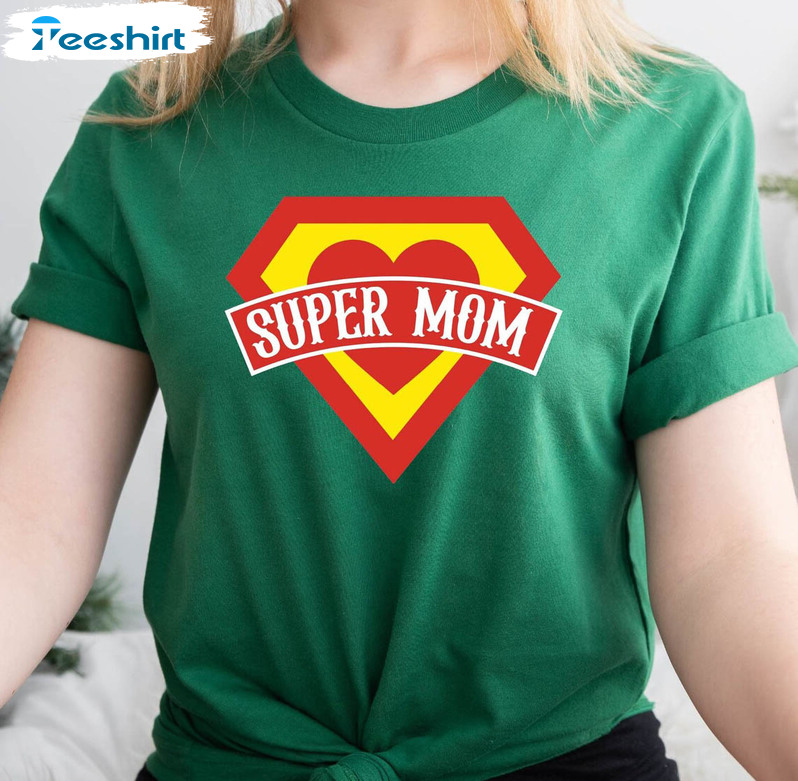 Super Mom Shirt, Powerful Mom Unisex Hoodie Crewneck