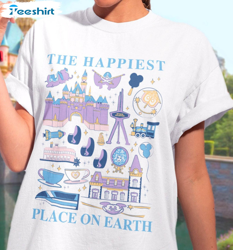 The Happiest Place On Earth Park Icons Trendy Sweatshirt, Unisex T-shirt