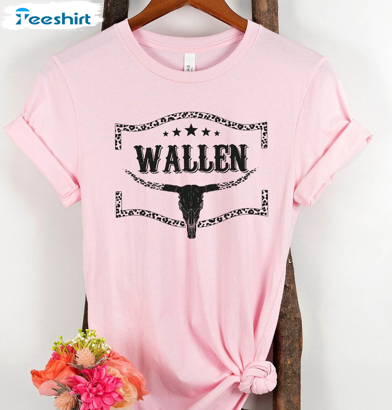 Wallen Western Cowboy Shirt, Wallen Bullhead Crewneck Unisex T-shirt