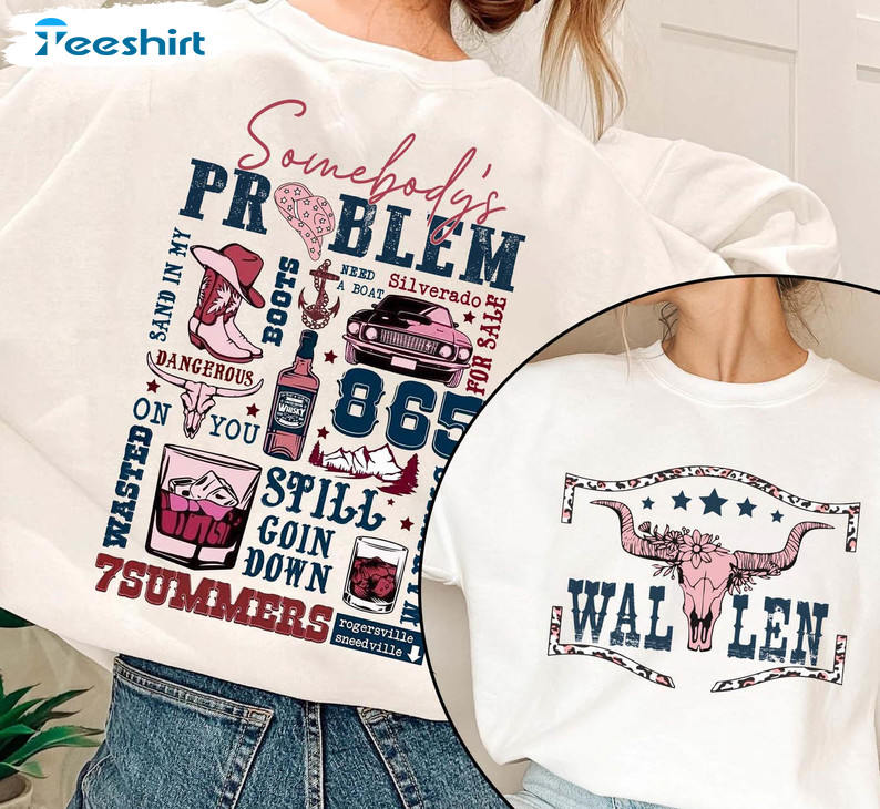 Wallen Western Shirt, Cowgirl Wallen Crewneck Tee Tops