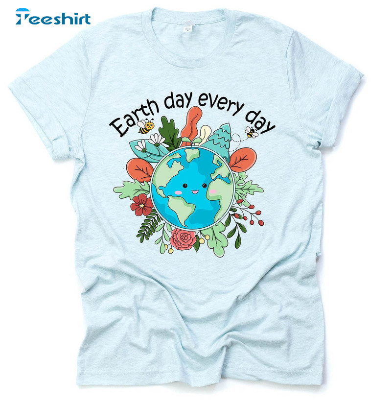 Cute Earth Day Planet Shirt, Earth Day Every Day Unisex T-shirt Long Sleeve