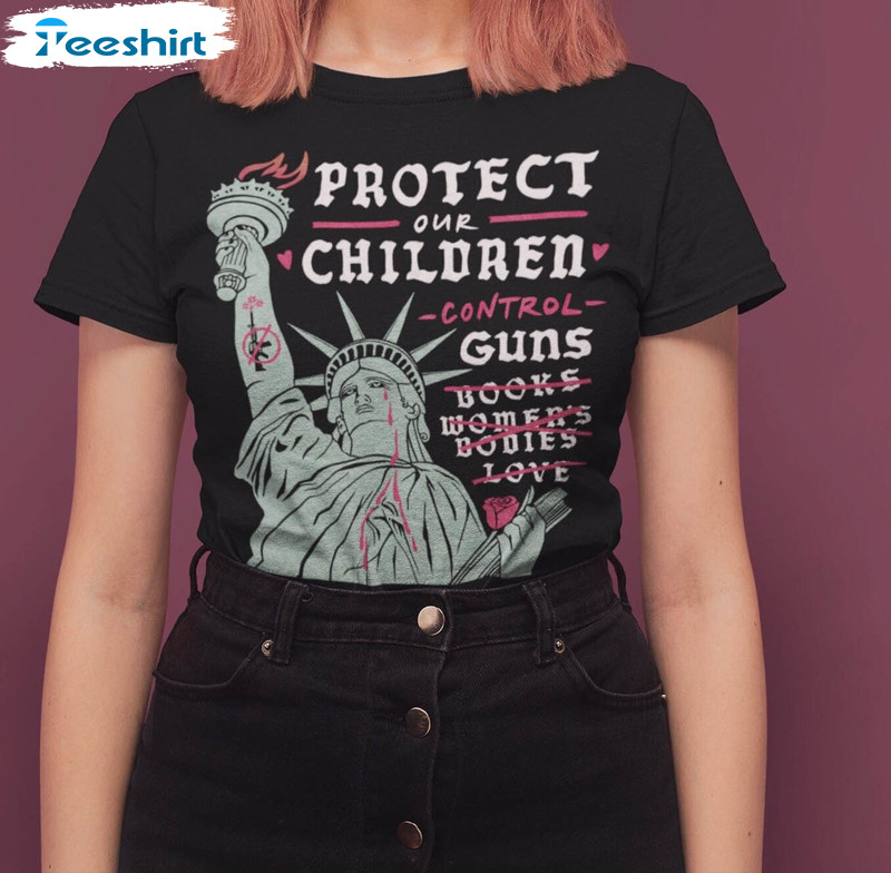 Protect Our Children Shirt, Gun Control Banned Books Crewneck Sweatshirt