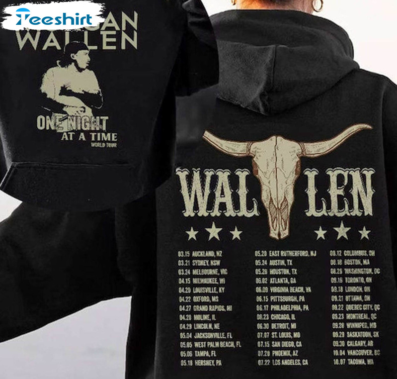 Retro Morgan Wallen One Night At A Time Shirt, Country Music Crewneck Short Sleeve