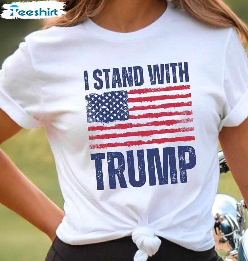 I Stand With Trump Shirt, Make America Great Again Crewneck Unisex Hoodie