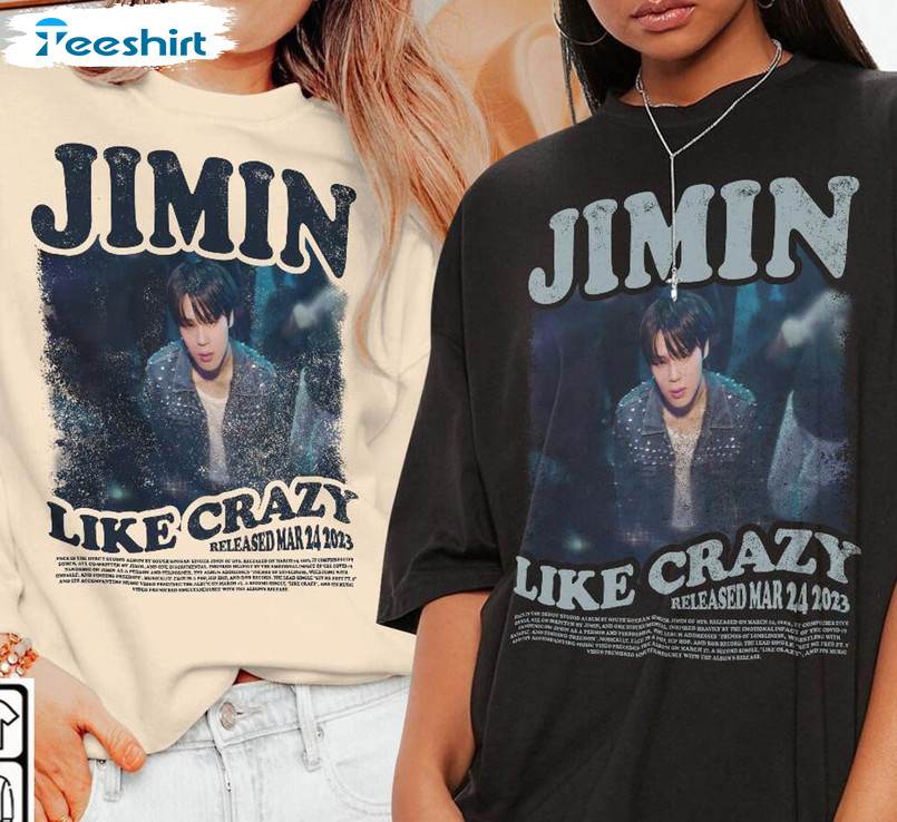 Like Crazy Album Vintage Shirt, Jimin Kpop Music Long Sleeve Short Sleeve