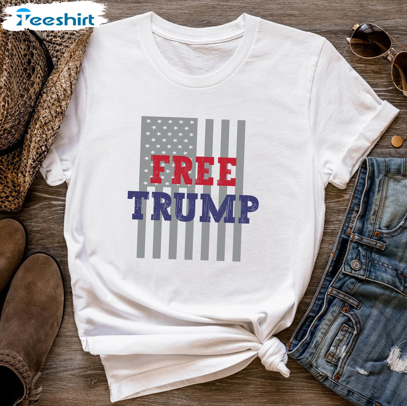 Free Trump Trump Lover Shirt, Desantis Florida Crewneck Unisex Hoodie