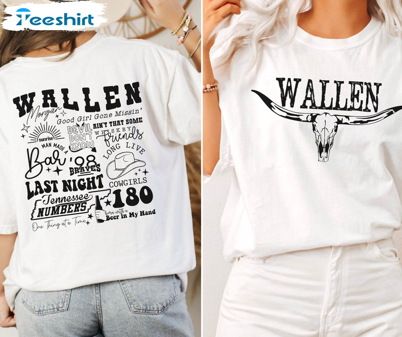 Wallen One Thing At A Time Trendy Shirt, Bullhead Country Concert Unisex Hoodie Crewneck