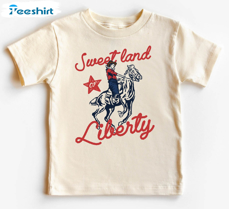 Liberty City Cowboy 4th Of July Shirt, Land Liberty Cowboy Western Unisex Hoodie Long Sleeve