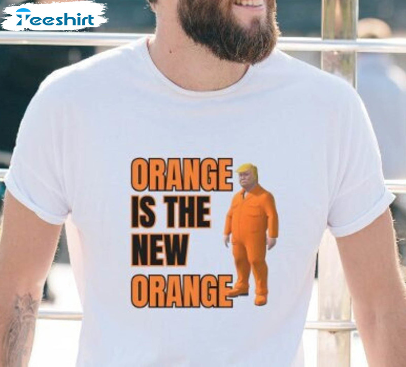 Trump For Prison Orange Is The New Orange Shirt, Anti Trump Democrat Liberal Short Sleeve Unisex Hoodie