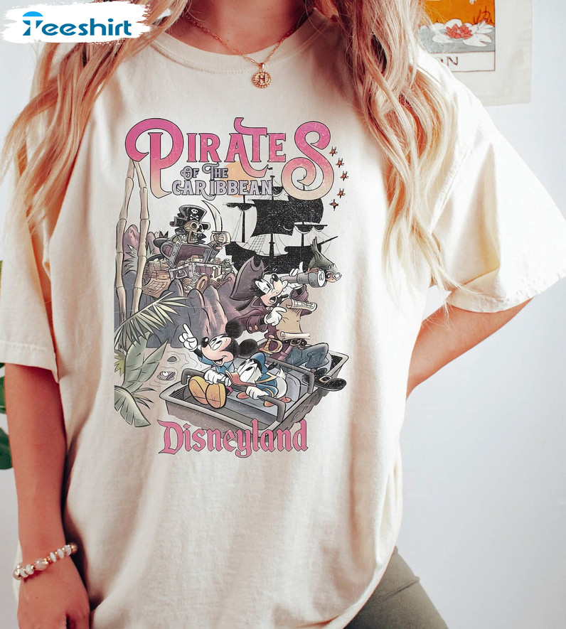 Pirates of the Caribbean Disneyland Shirt Mickey and Friends Shirt Retro  Mickey Shirt - Revetee