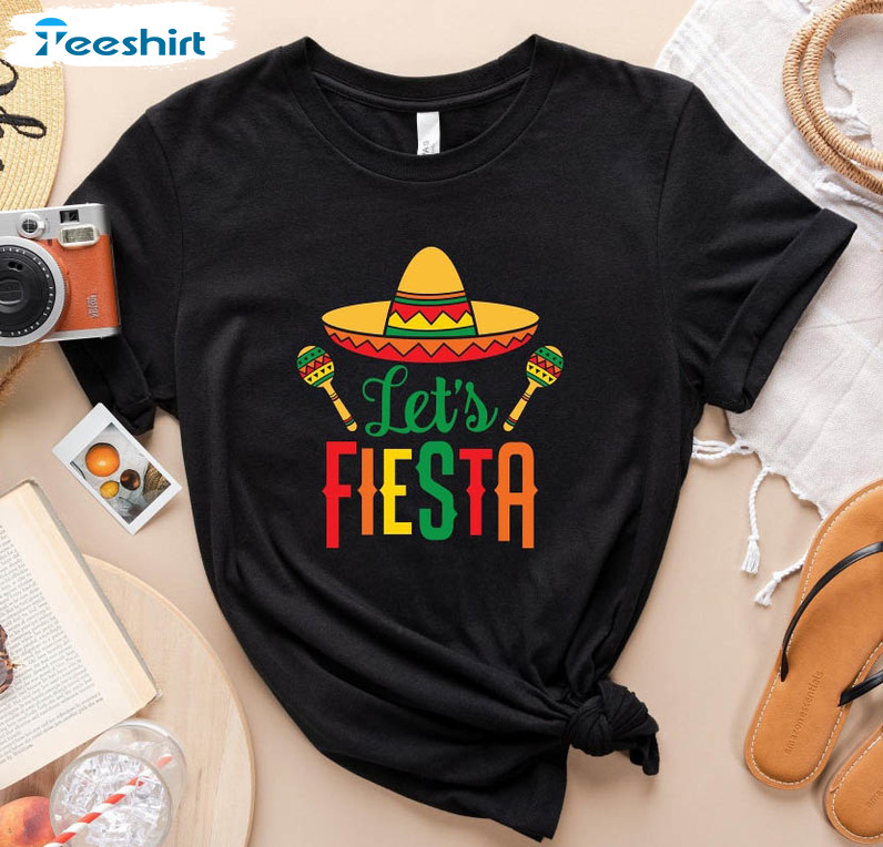 Let's Fiesta Cute Shirt, Bachelorette Long Sleeve Unisex Hoodie
