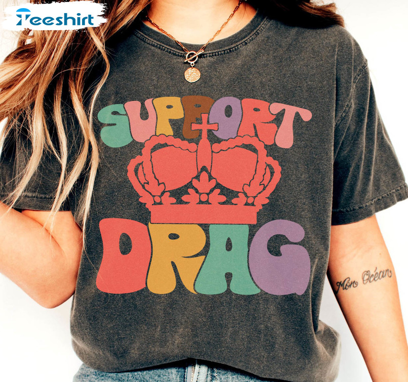 Support Drag Trendy Shirt, Drag Ban Protest Short Sleeve Unisex T-shirt