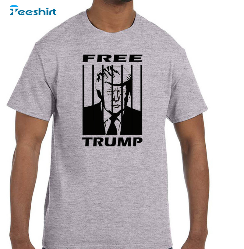 Free Trump Shirt, Trump Campaign Short Sleeve Sweatshirt
