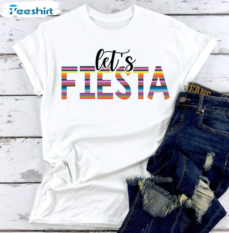 Let's Fiesta Funny Shirt, Bachelorette Party Long Sleeve Unisex T-shirt