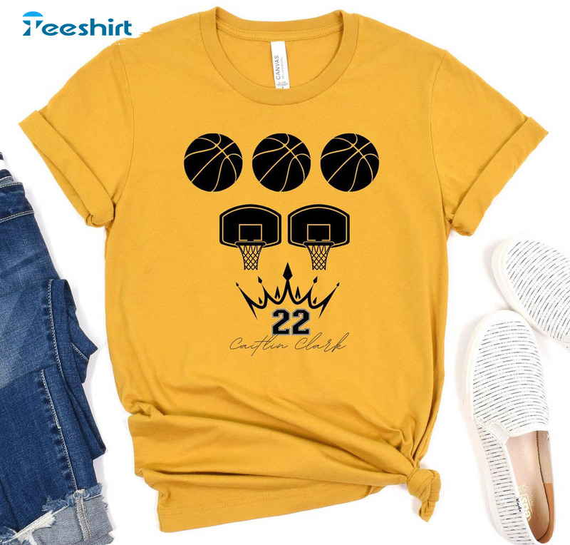 Triple Double Queen Caitlin Clark Shirt, Trendy Basketball Crewneck Unisex T-shirt