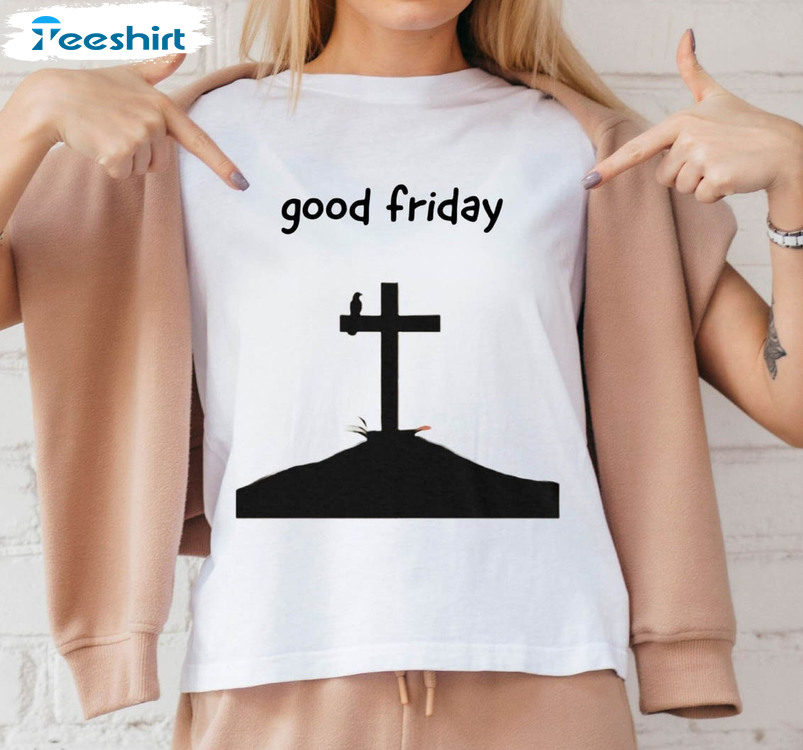 Good Friday Vintage Shirt, Christian Jesus Short Sleeve Sweatshirt