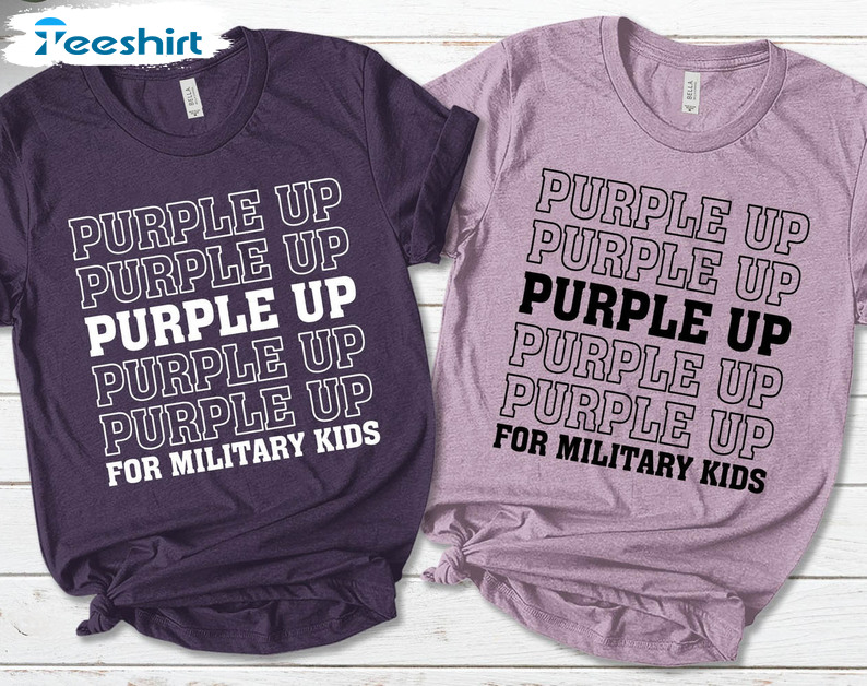 Purple Up For Military Shirt, Month Of The Military Child Trendy Unisex T-shirt Unisex Hoodie