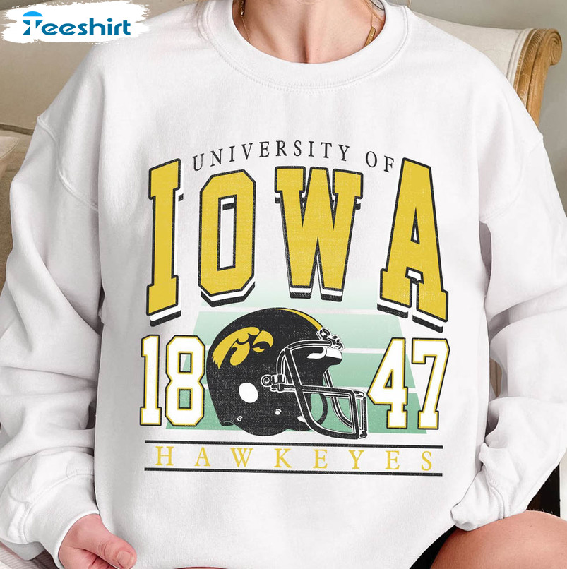 Retro Iowa Shirt, University Of Iowa Unisex T-shirt Crewneck