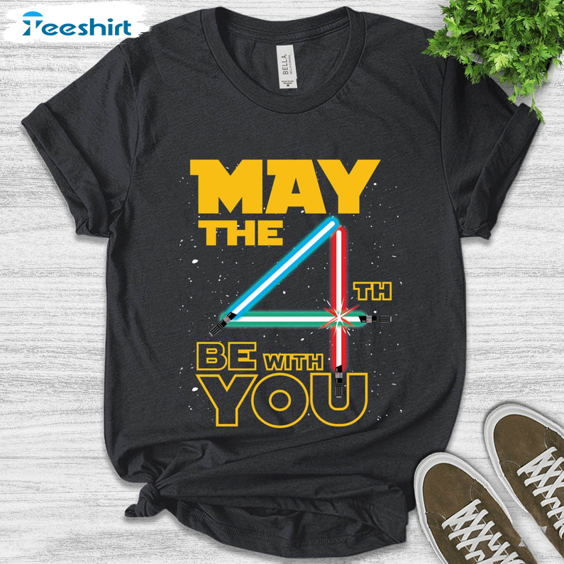 May The Fourth Be With You Cool Shirt, Disney Star War Long Sleeve Unisex Hoodie