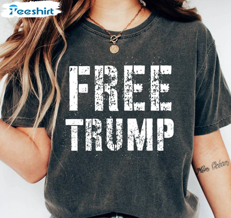 Free Trump Vintage Shirt, Donald Trump Political Short Sleeve Unisex T-shirt