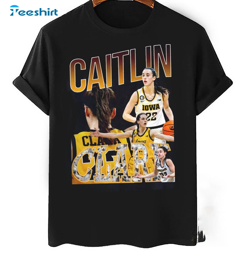 Caitlin Clark Shirt, Basketball Caitlin Clark Short Sleeve Crewneck