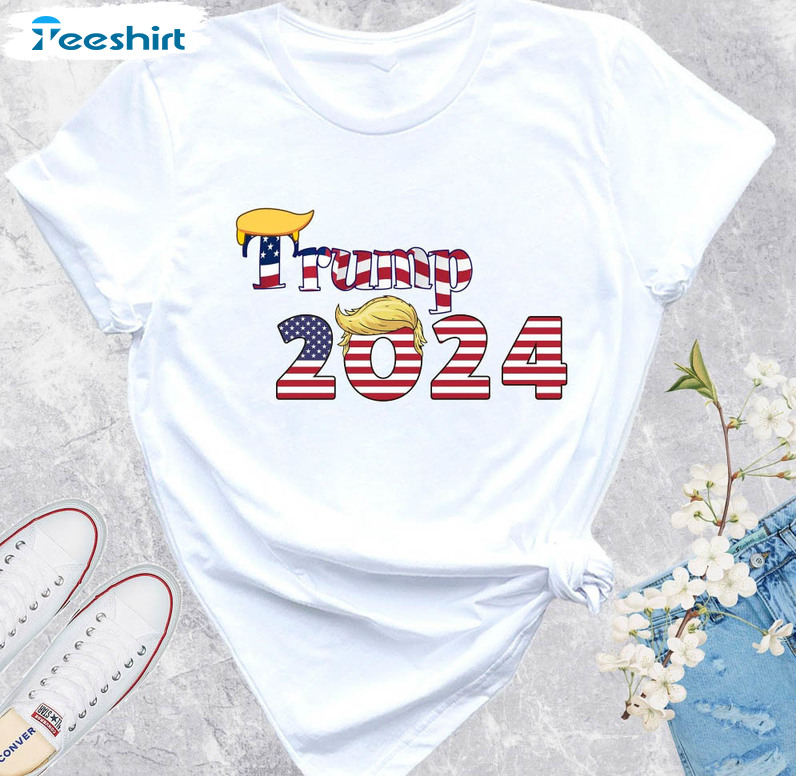 Trump 2024 Shirt, Take America Back Trendy Crewneck Sweatshirt