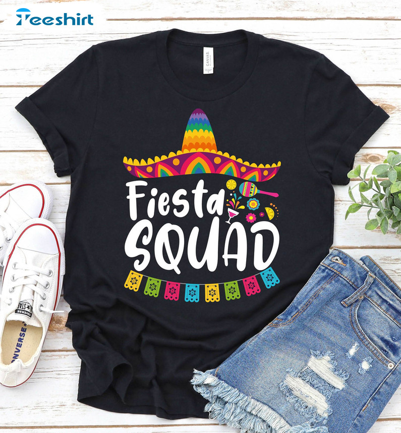 Fiesta Squad Trendy Shirt, Bridesmaid Mexican Fiesta Long Sleeve Unisex T-shirt