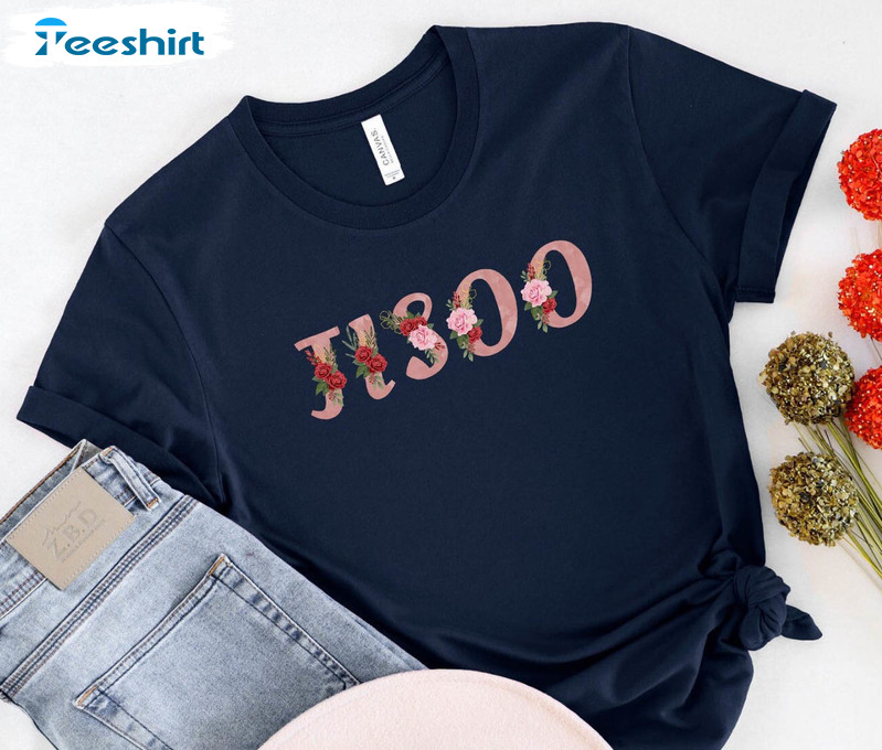 Jisoo Flower Vintage Shirt, Blink Kpop Short Sleeve Sweatshirt