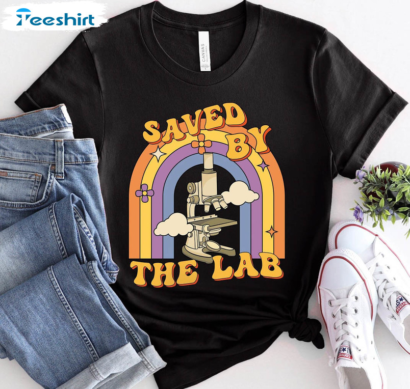 Saved By The Lab Retro Shirt, Lab Week 2023 Crewneck Unisex T-shirt