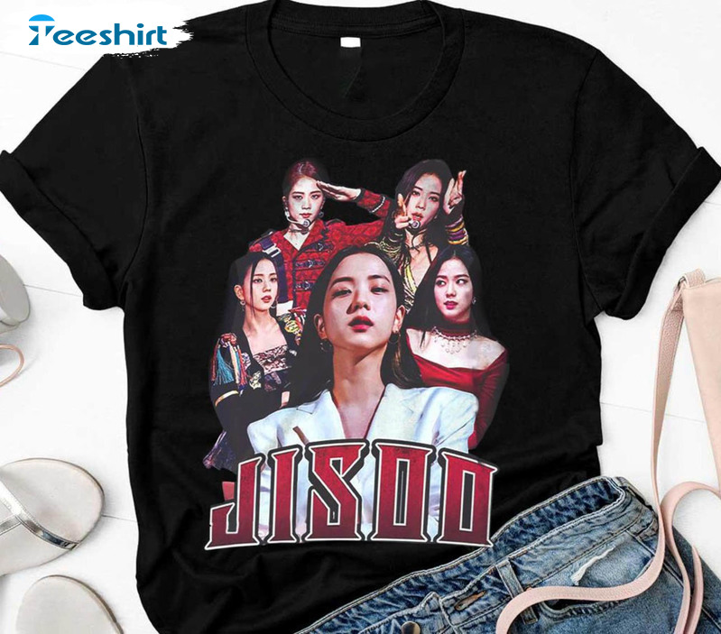 Retro Jisoo Shirt, Korean Pop Singer Tee Tops Unisex Hoodie