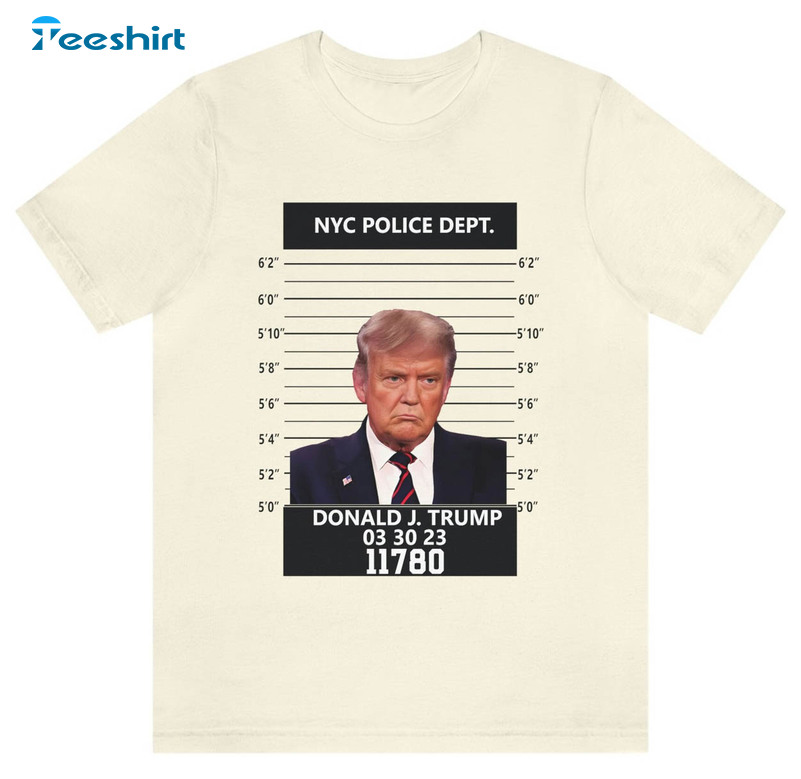 Donald Trump Mugshot Shirt, Donald Trump Indictment Unisex T-shirt Long ...