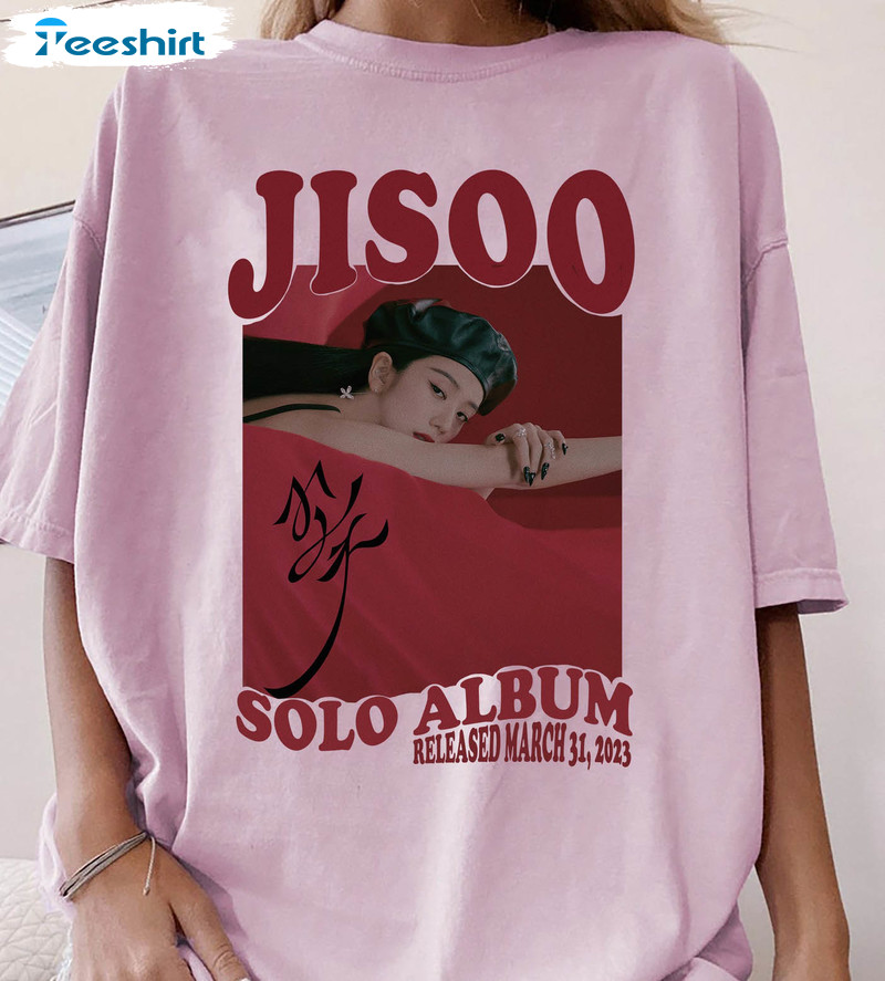 Jisoo Album Shirt , Blackpink Jisoo Flower Unisex Hoodie Long Sleeve