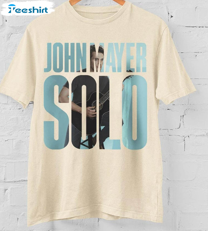 John Mayer Solo Tour Shirt, Rock Band Music Tee Tops Short Sleeve