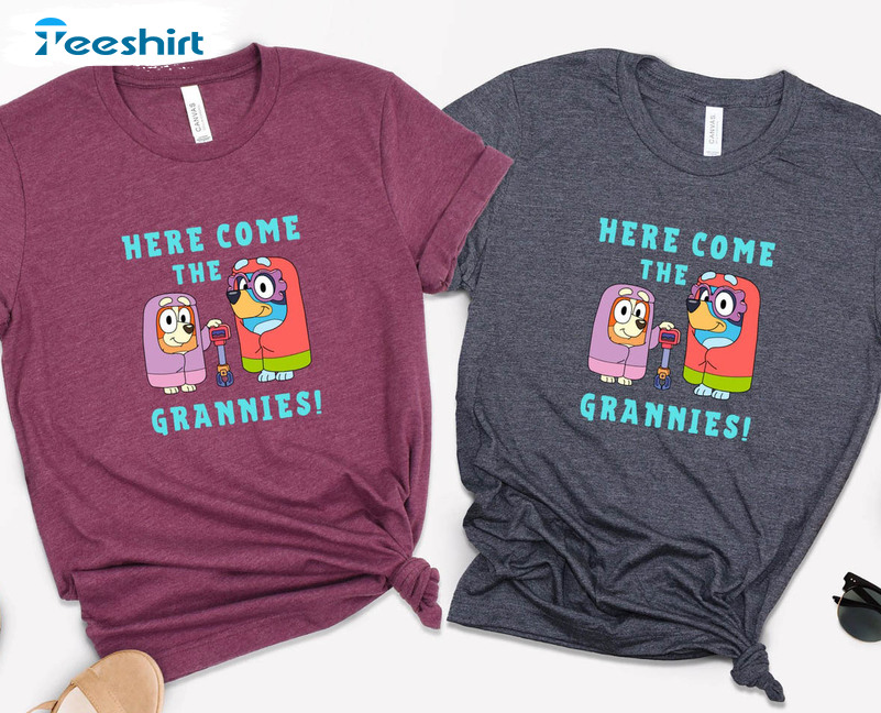 Here Come The Grannies Bluey Shirt, Janet And Rita Crewneck Sweatshirt