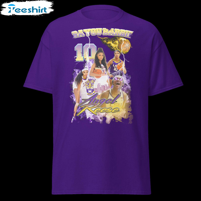 Angel Resse Basketball Shirt, Lsu Tigers Basketball Short Sleeve Unisex Hoodie