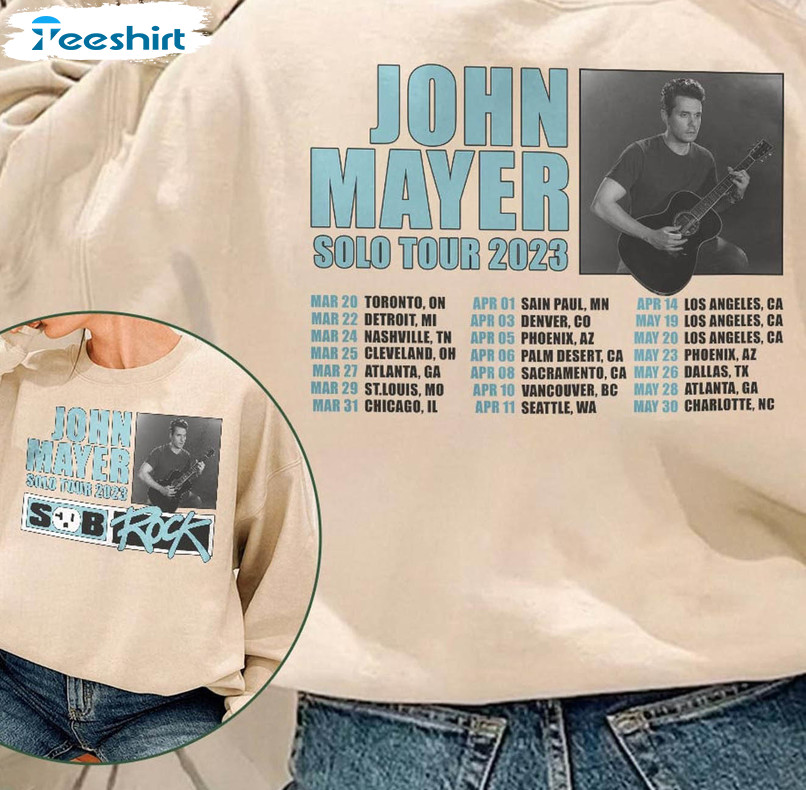 John Mayer Music Trendy Shirt, Vintage Solo Tour Short Sleeve Tee Tops