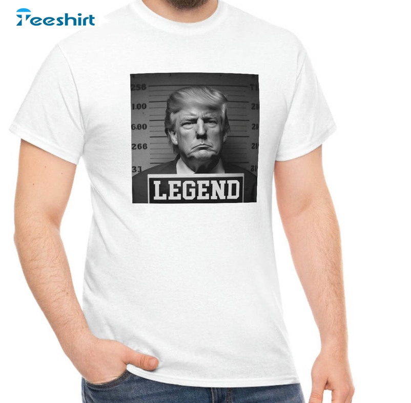 Donald Trump Mugshot Legend Shirt, Trump 2024 Tee Tops Unisex T-shirt