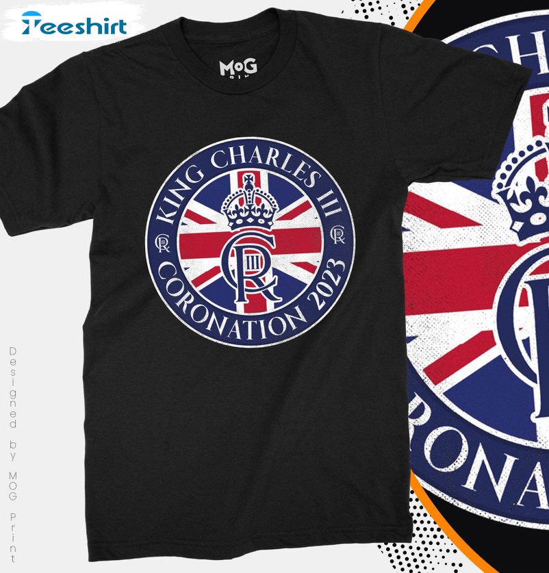 King Charles Iii Coronation Trendy Shirt, Union Jack King Charles Crewneck Unisex T-shirt