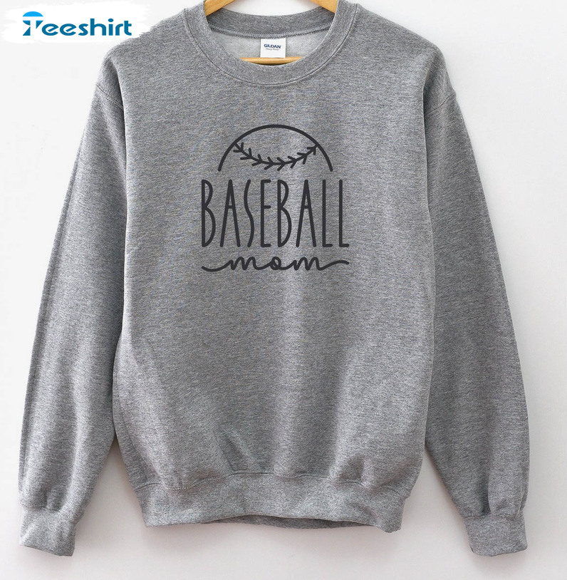 Baseball Mom Shirt, Baseball Mama Trendy Unisex Hoodie Crewneck