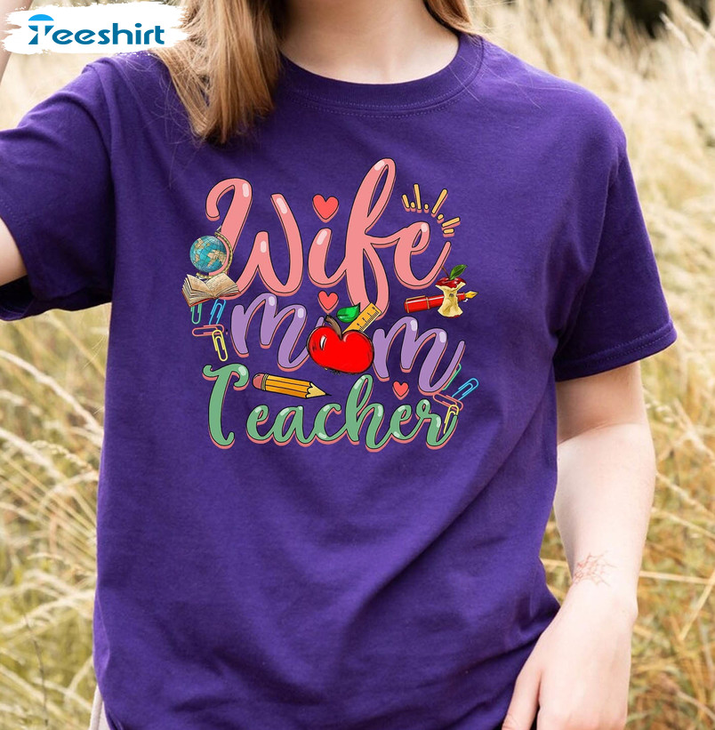 Ife Mom Teacher Vintage Shirt, Teacher Life Teach Love Short Sleeve Unisex T-shirt