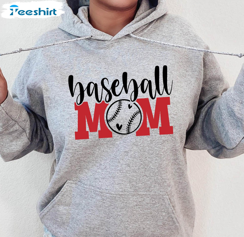 Baseball Mom Shirt, Sport Mom Game Day Crewneck Unisex Hoodie