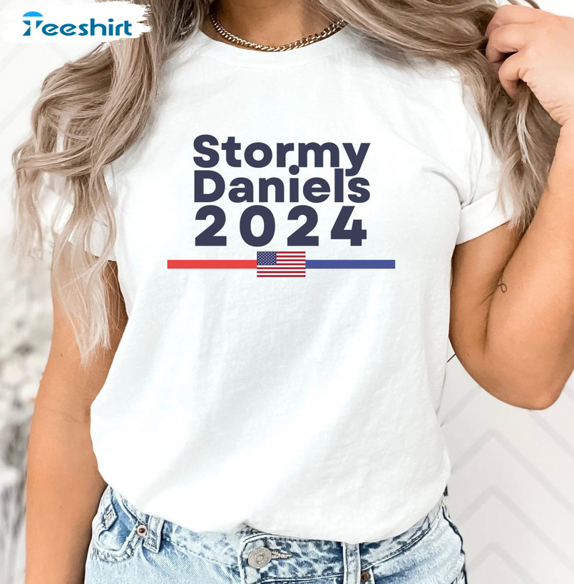 Stormy Daniels 2024 Trump President Shirt, Trump Indictment Hush Money Sweater Unisex Hoodie