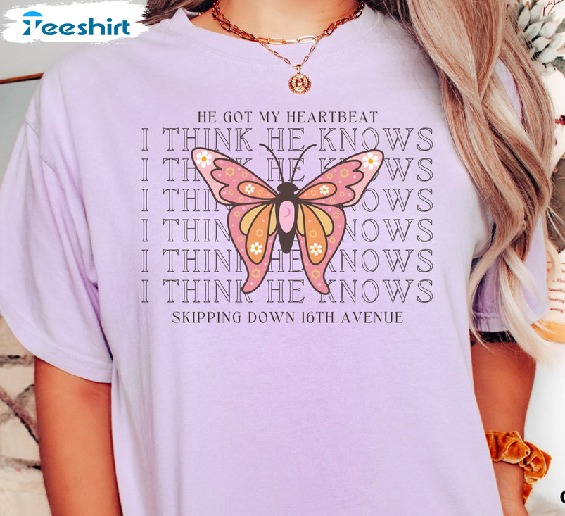 I Think He Knows Butterfly Shirt, Swiftie Lover Unisex T-shirt Long Sleeve