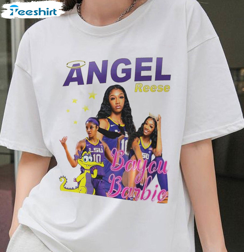 Angel Reese Lsu Bayou Barbie Shirt, Lsu Champion Tee Tops Sweatshirt