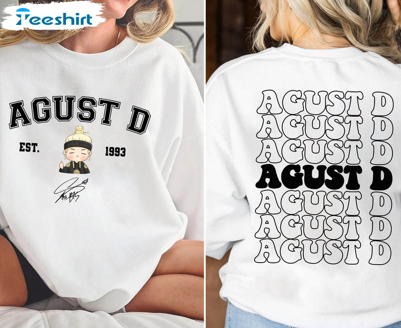 Suga Agust D Tour Shirt, Trendy Agust D Chibi Crewneck Unisex T-shirt