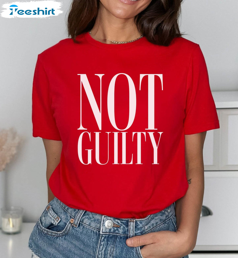 Pro Trump Not Guilty Shirt, Republican Trump Supporters Conservative Tee Tops Long Sleeve