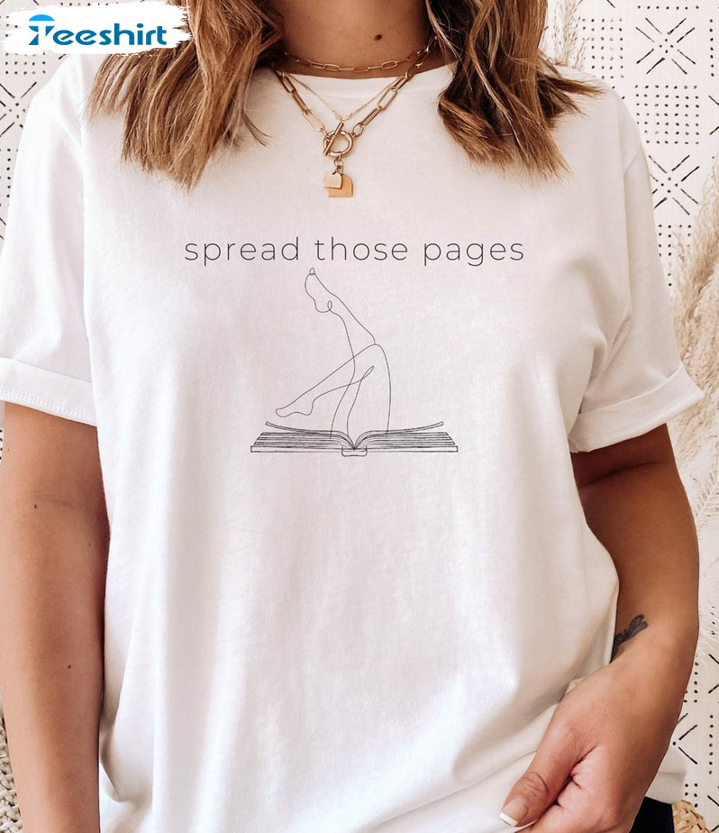 Spread Those Pages Book Lover Smut Shirt, Smut Lover Romance Reader Long Sleeve Unisex Hoodie